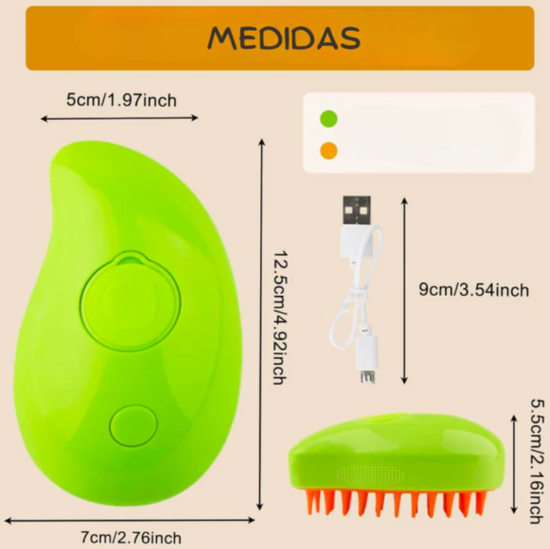 Cepillo  Vaporizador Mascotas quitapelos